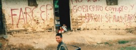 House with FARC Slogan